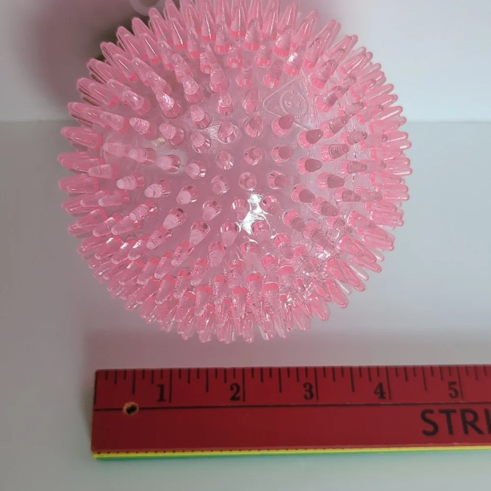 Gnawsome Extra large spike squeaker ball 4.5 inches new pink dog toy